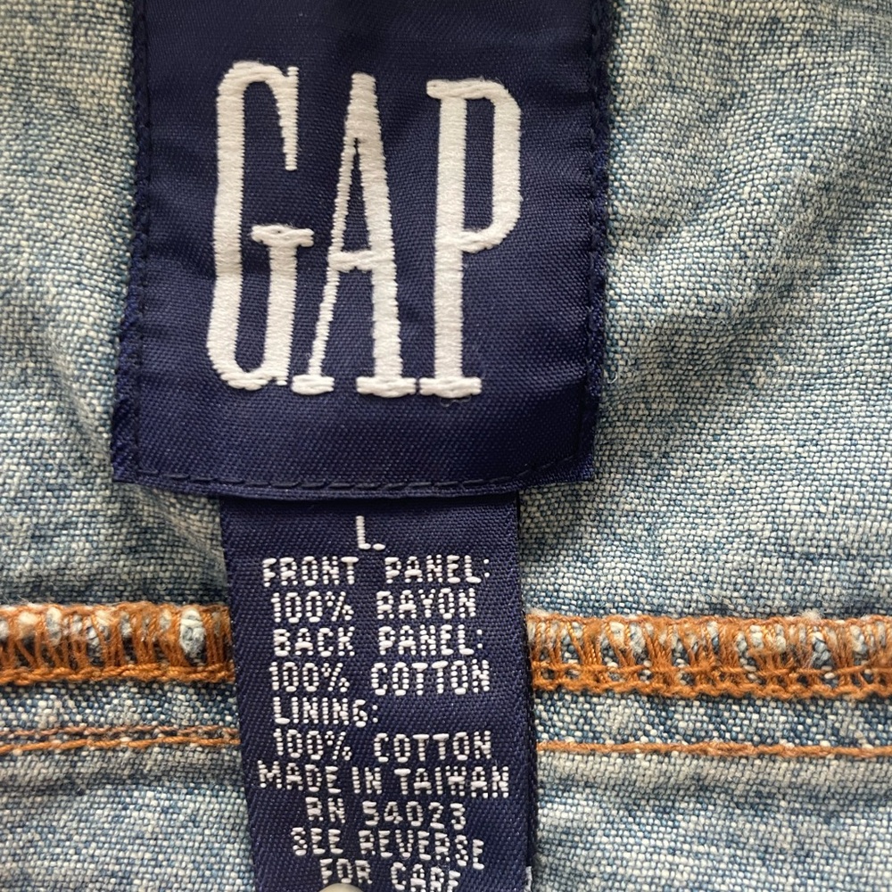 Vintage Gap Denim Patchwork Vest (Large) - image 5